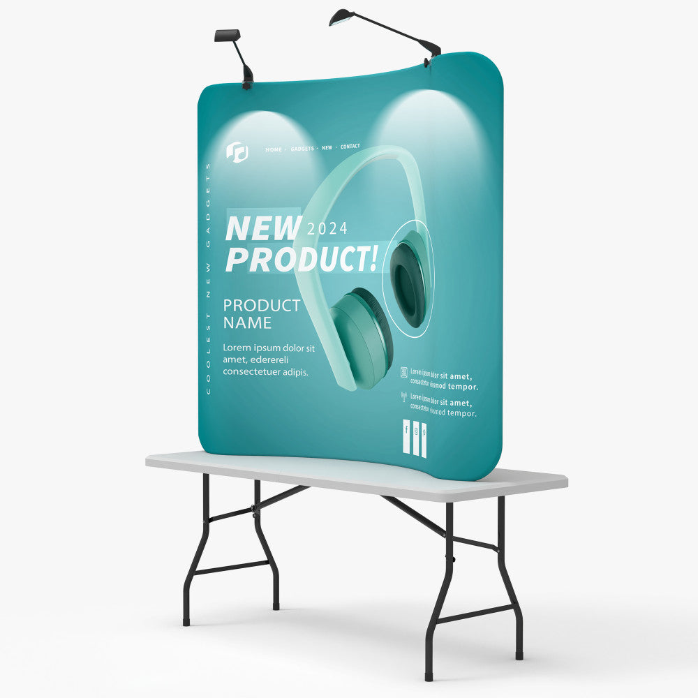 6FT Curved Tension Fabric Display