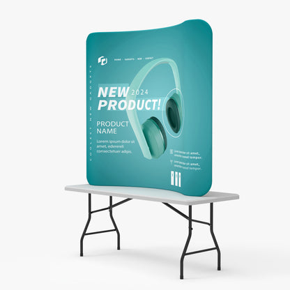 6FT Curved Tension Fabric Display