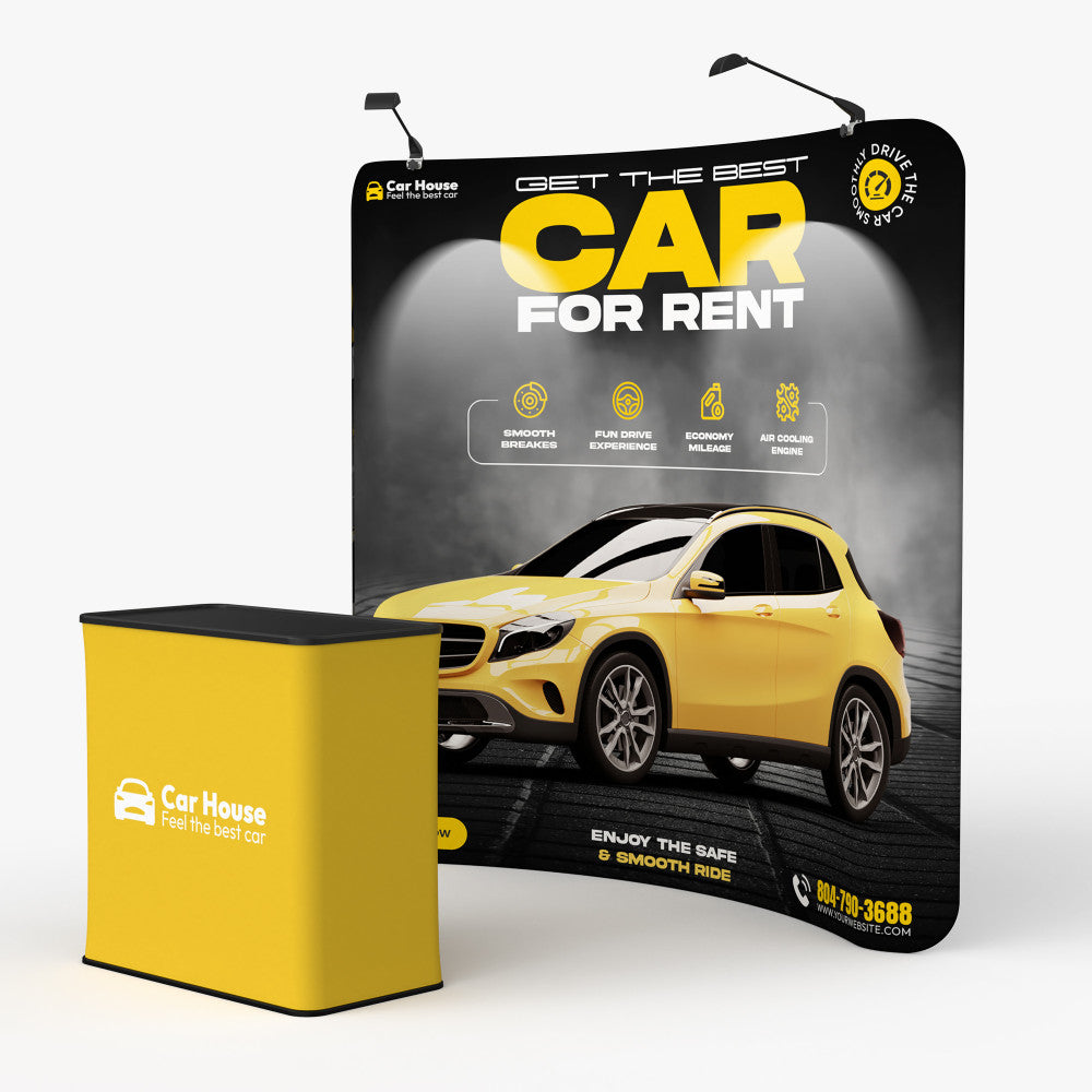 8FT Curved Tension Fabric Display