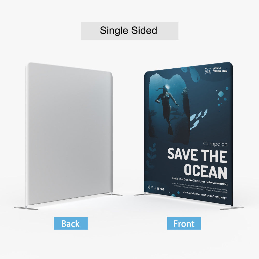 8FT Straight Tension Fabric Displays