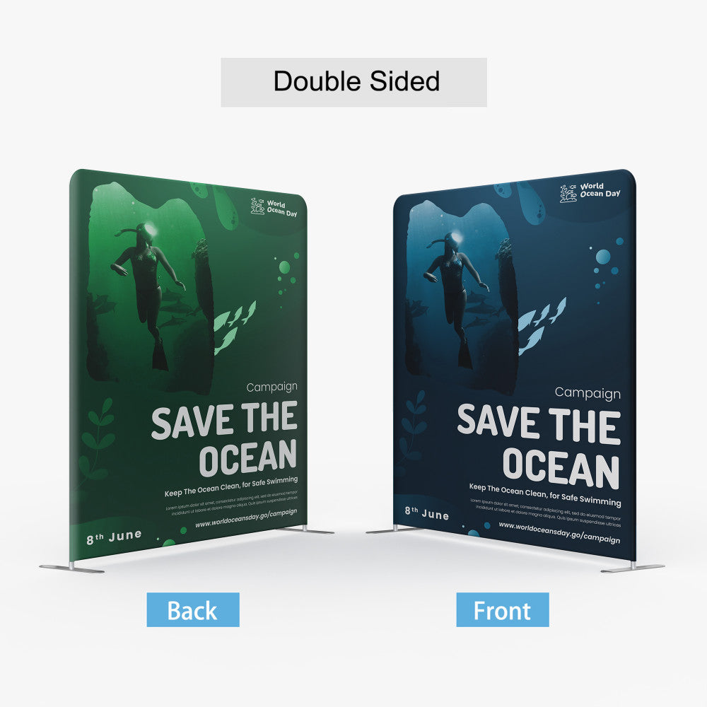 8FT Straight Tension Fabric Displays