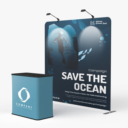 8FT Straight Tension Fabric Displays