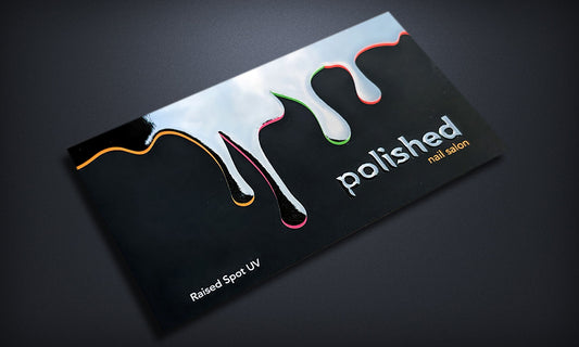 Suede w/ Raised Spot UV Business Cards
