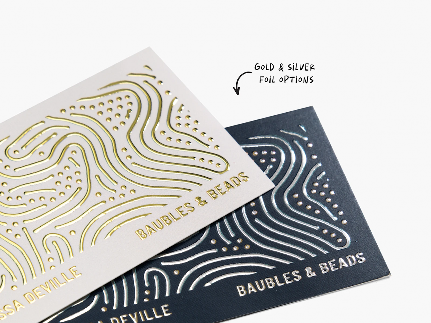 Suede w/ Raised Foil Business Cards